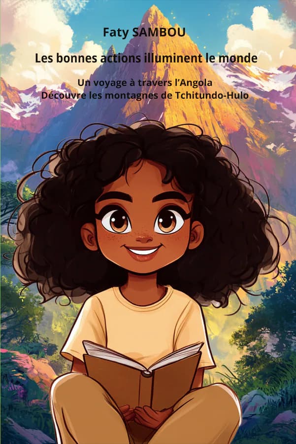 Cover of the children's book Les bonnes actions illuminent le monde, inspired by Angola