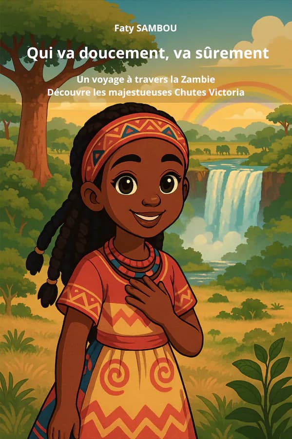 Couverture du livre jeunesse Qui va doucement, va sûrement, inspiré de Zambie