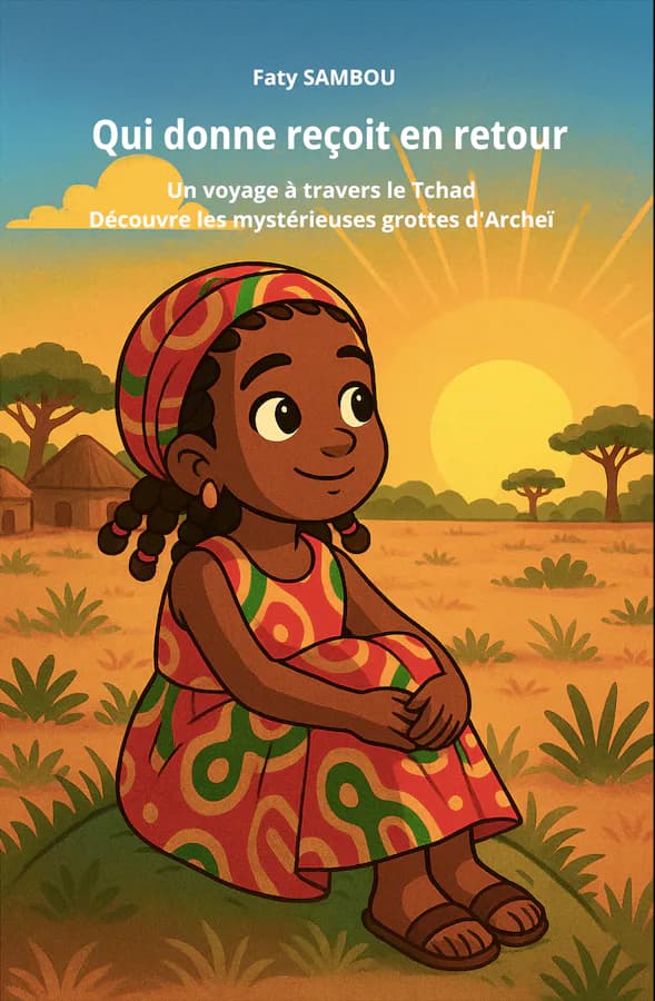 Couverture du livre jeunesse Qui donne reçoit en retour, inspiré de Tchad