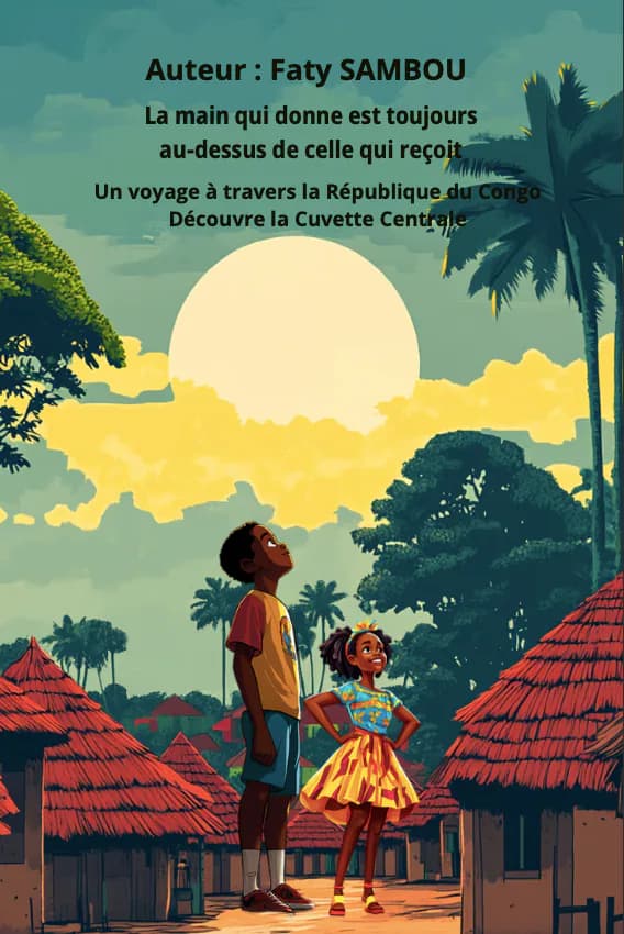 Couverture du livre jeunesse La main qui donne est toujours au-dessus de celle qui reçoit, inspiré de République du Congo